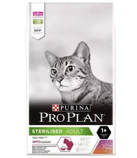 Pro Plan Sterilised Adult сухой корм для стерилизованных и кастрированных кошек с уткой и печенью 10 кг. 